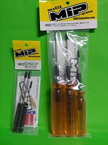Moore Ideal Products MIP 9502 & 9512 Thorp Metric Speed TIP Hex Driver Wrench 1.5, 2.0 & 2.5mm RC