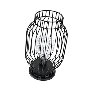 Outanaya Bureau Retro Licht Vintage Mand Industriële Smeedijzeren Nacht Slaapkamer Lamp Nachtkastje Ijzeren Standaard…