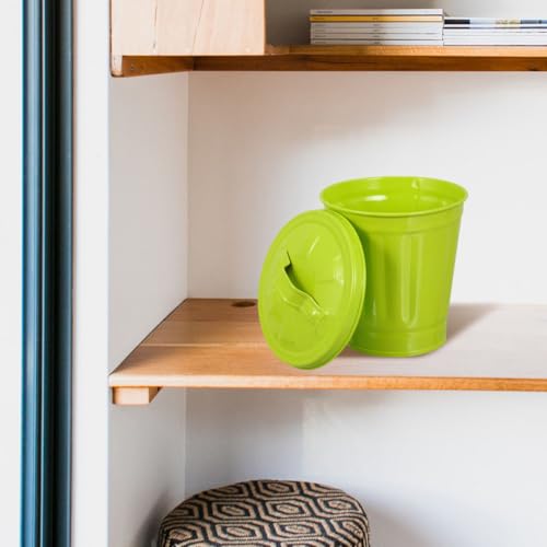 Mini caneca de basura de escritorio con tapa 2 piezas miniatura 3