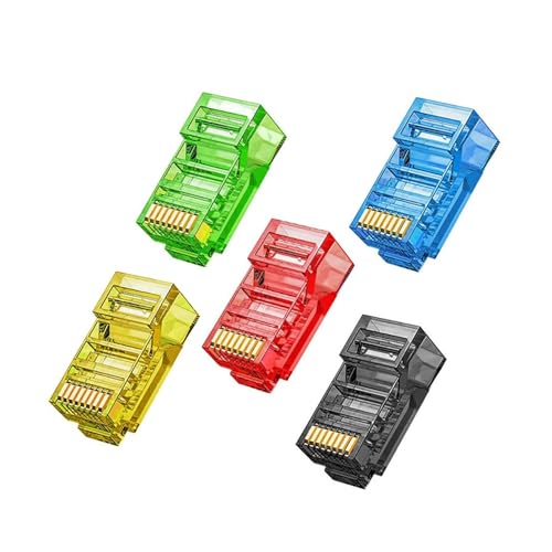 Connecteur RJ45 CAT6 jaune embout modulaire 8P8C UTP pour câble réseau Ethernet lot de 10 pièces