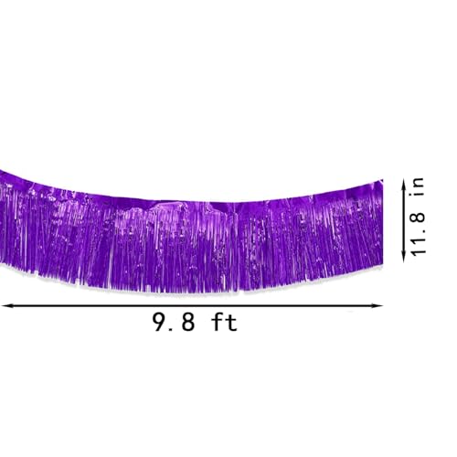 Image of Purple Parade Float Fringe,Fringe banners,Purple Fringe Garland,For Parade Float Decorations,Graduation Ceremony Decorations Festival Celebration,11.8 in x 9.8 ft,4 pack