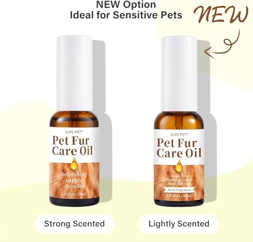 Haustierfellpflegeöl für Hunde & Katzen – Verfilzungsentferner für glänzendes, seidiges Fell, mit Kollagen & natürlichen Ölen, Leave-in-Formel, 30 ml