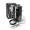 Pit barrel cooker classic package 185 inch drum smoker porcelain coated steel bbq grill includes 8 hooks 2 hanging rods grill grate and more  urban country home decor