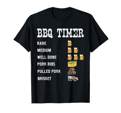 BBQ Timer Rare Medium Well Done Pork Ribs T-Shirt