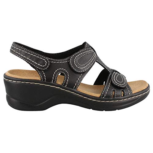 Clarks Women's Lexi Walnut Q, Black, 7.5 D - Wide