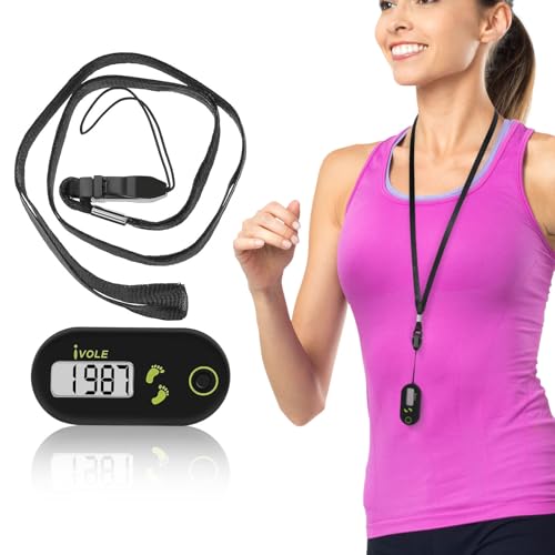 TOYANDONA 3D Digital Pedometer with Clip and Lanyard