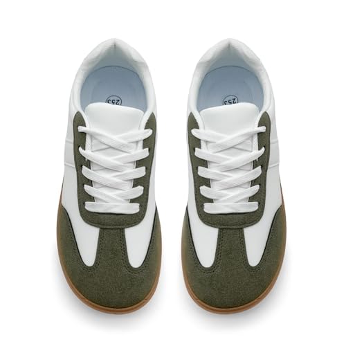 Women's Retro Low Top Sneakers Fashion Trainning Sneakers Casual Walking Shoes for Women/Men Gum Sole Walking Footwear Non Slip Trainers4