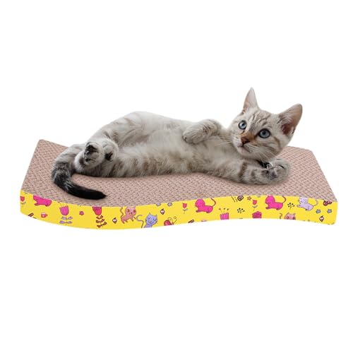 Ziurmut Tablero para rascar gatos, nido de cartón multifunción de 5,5 cm, poste grueso para rascar gatos, accesorios de juguete corrugado para interiores, suministros para arañazos para gatos para