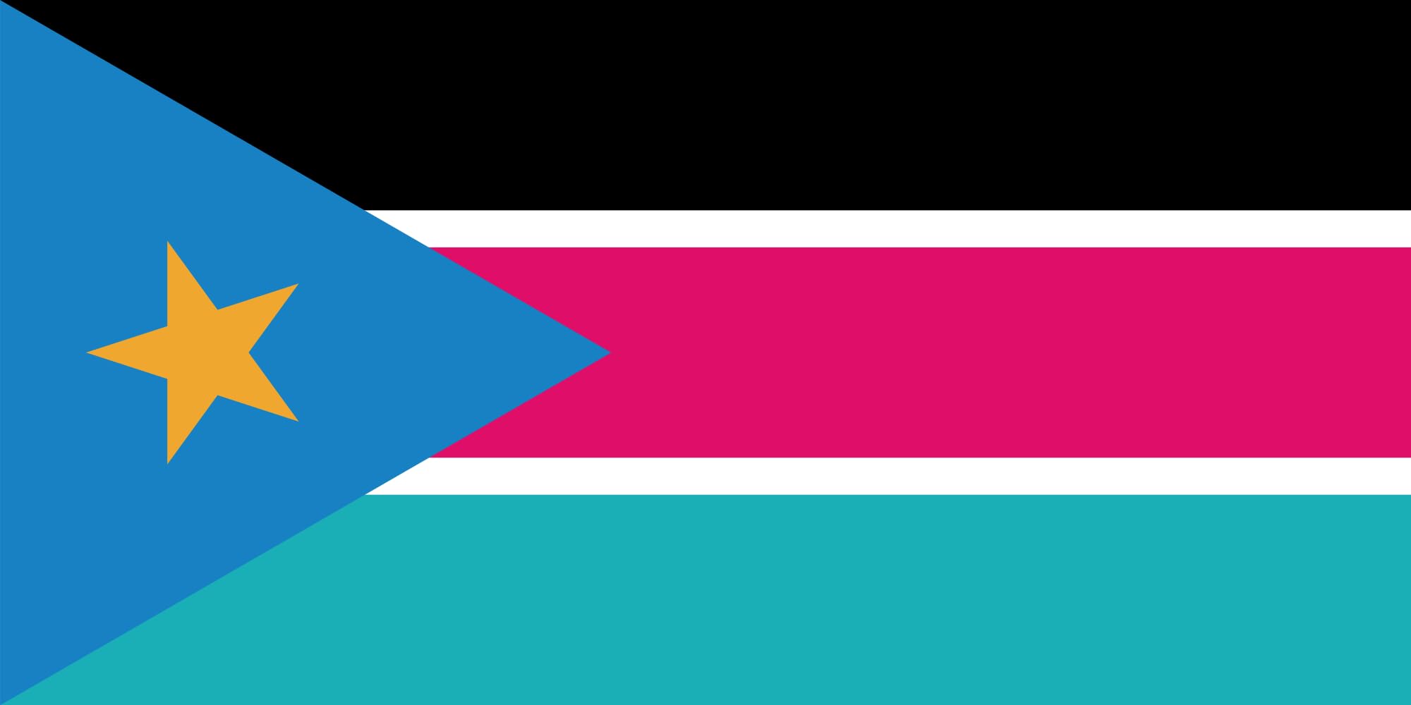 Drapeau armée du Soudan du Sud pour commémoration et mât extérieur