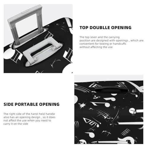 Music Symbols Love Printed luggage cover, luggage protection cover, wear-resistant luggage cover4