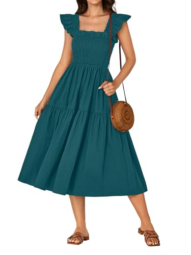 Image of Rooscier Women's A Line Smocked Midi Dress