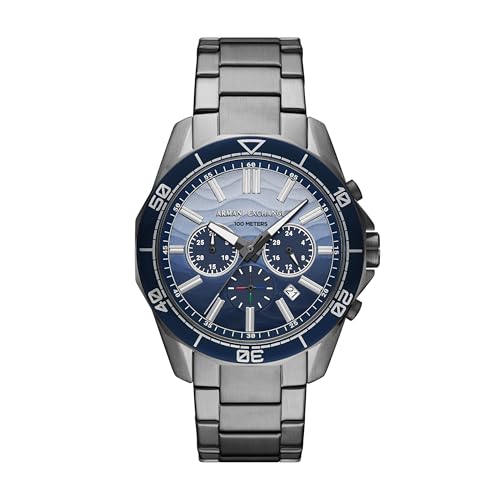 Image of Armani Exchange A|X Dive-Inspired Stainless Steel Watch for Men