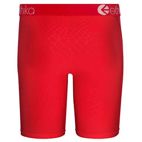 Ethika Men’s Boxer Brief, Knee Length, 4-Way Stretch Performance Underwear with Graphic Prints – Python Embossed (3 colors)3