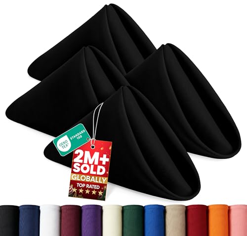 Utopia Home Cloth Napkins (24 Pack Black)