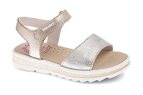 Pablosky, Sandalias con Punta Abierta para Niñas, Dorado (Dorado 467280), 28 EU