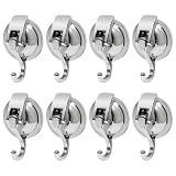 Mocifa 8 Piezas Ganchos Ventosa de Vacio Fuerte Gancho Pared Ventosa Colgador Pared Vacio Sin Taladro Ventosas Colgador Toallas para Baño Cocina Ducha Ventana Puerta, Carga Máxima de 5KG