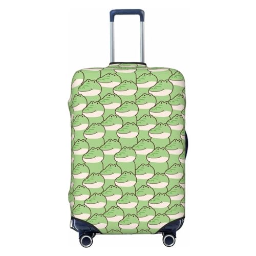 Cute Smile Face Crocodile Luggage Cover Washable Elasticated Luggage Covers for Suitcase TSA Approved Stylish Scratch Resistant Luggage Case Protector