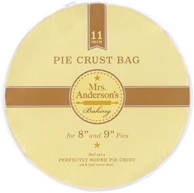 Mrs. Anderson's Baking Easy No-Mess Pie Crust Maker Bag, BPA Free, Rolls 11-Inch Crust For 8 to 9-Inch Pie
