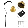 BokWin 1 Pcs Shopkeepers Bell for Door Opening,Black Ring Doorbell 1.6 Inch Antique Door Bell for Remind Customer Coming