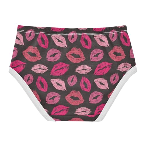 Little Girl Underwear Toddler Panties Kids Undies Lips Lipstick Soft Cotton Briefs 2T-8Y2