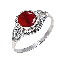 Algopix Similar Product 15 - 925 Sterling Silver Garnet Ring Size US