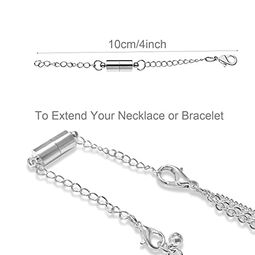 Mizeer Magnetic Necklace Extenders, Magnetic Necklace Clasps With Extender Chains #TOP2