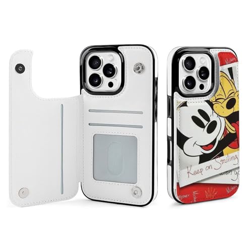 �f�B�Y�j�[ �~�b�L�[�}�E�X IPhone16 �Ή� �P�[�X �蒠�^ �A�C�t�H��16 �J�o�[ ���U�[ �J�[�h���[ ���^ �X�^���h�@�\ �L�����N�^�[ �����ӂ���16 Pro Max �P�[�X �X�}�z�P�[�X