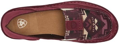 ARIAT Women's Cruiser Sneaker, Dark Burgundy/Wine Saddle Blanket, 7.5 | Image 4