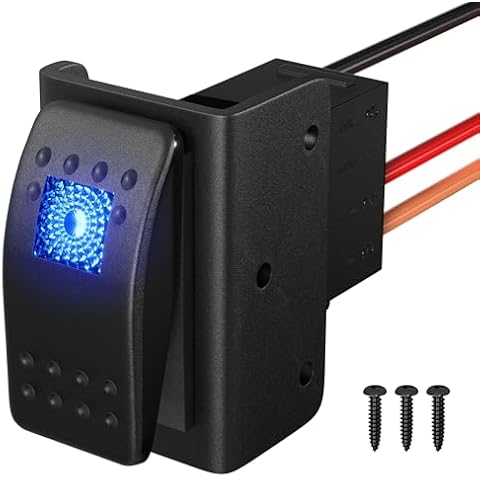 DaierTek 12V LED Waterproof Marine Rocker Switch Cover