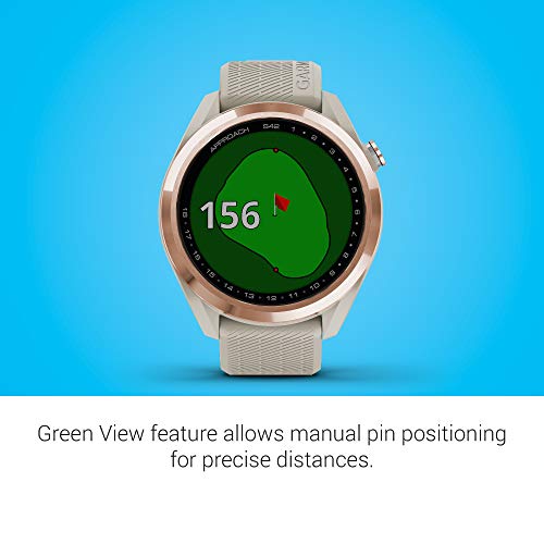 Garmin Approach S42, Gps Golf Smartwatch, Lightweight With 1.2" Touchscreen, 42K+ Preloaded Courses, Rose Gold Ceramic Bezel And Tan Silicone Band, 010-02572-12 #TOP4