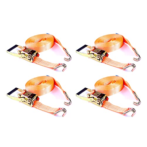 4x Cinghia di ancoraggio con gancio da 10 m a 4000...