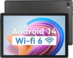 Freeski Tablet 10 Pollici, Android 14 Tablet, Octa-Core, 8GB RAM+64GB ROM(1TB TF)，WIFI 6, Bluetooth 5.0, Widevine L1, 5MP+8MP, Type-C/5000mAh/Tablet Pc (Nero)