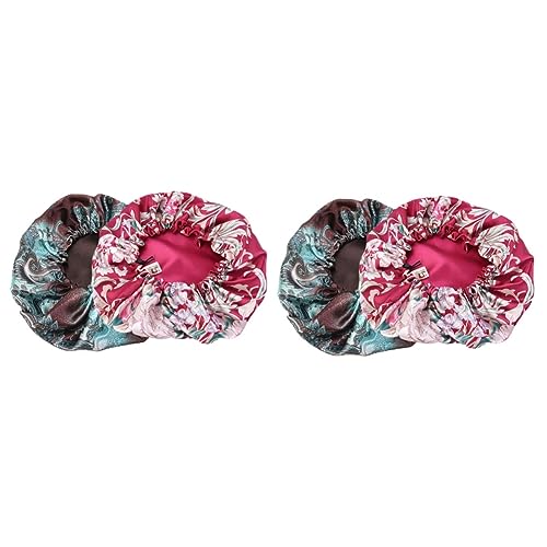 Bonnet de nuit satin cheveux crépus bouclés longs lot de 4 Angoily