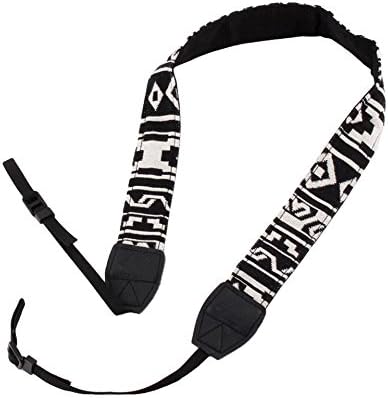 Trendy Design Vintage Camera Strap - Universal - Black and White Pattern