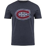 Bulletin Montreal Canadiens NHL Primary Distressed Logo Heathered T-Shirt - Navy - X-Large