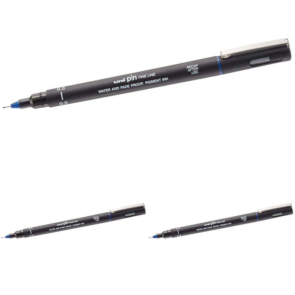 Pin Fine Line Drawing Pen, 0.3 mm Thick, Blue