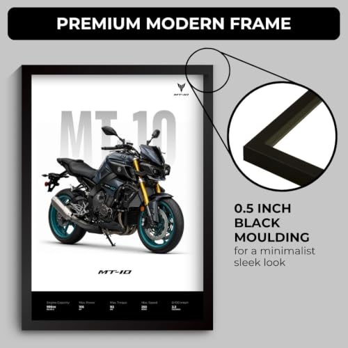 Image of Yamaha MT10 Poster | Superbike Yamaha Framed Poster | Framed Matt Superbike | Bike Posters A3 Size (31 x 23 cm) | Motorrad Bikes Posters for Wall, Home, Bedroom, Living room decoration (F 192)