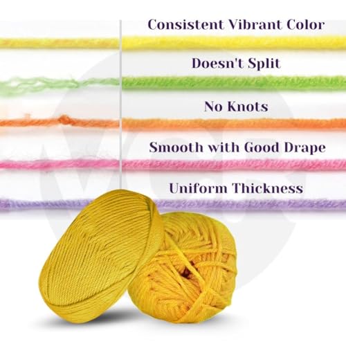 Image of VCR Mustard Yellow Yarn, 100 Grams Hank, 190 Meters Length, Acrylic Ball for Crochet and Knitting, Soft Crosia Threads, Pack of 1 Yarn, Suitable for DIY Crafts