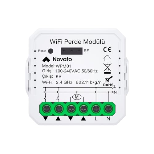Tuya Mini WiFi Akıllı Perde Panjur Kontrol Rölesi, Smart Life, Google Home, Amazon Alexa ve Home Assistant Destekli