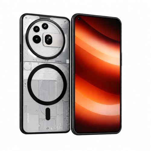 JProtect für Nothing Phone 3a PRO Hülle für MagSafe Schwarz (TOP Schutz & Magnetkraft) Magnetische Handyhülle Transparent für Nothing Phone 3a Pro Hülle Magnet für MagSafe Zubehör Case Stoßfest