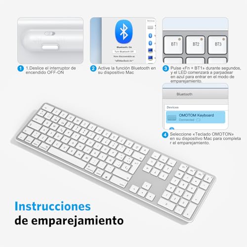 Clavier Apple AZERTY rechargeable pour éliminer les piles sur MacBook - 2