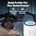GENIANI Top Fill Cool Mist Humidifiers for Bedroom & Essential Oil Diffuser - Smart Aroma Ultrasonic Humidifier for Home, Baby, Large Room with Auto Shut Off (White, 4.5L)