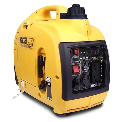 Aceup Energy 1500 Watt Portable Inverter Generator, Gas Powered...