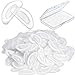60 Paires Coussinets de Nez pour Lunettes Adhésives, Plaquettes de Nez en Forme de D Antidérapant Plaquettes de Nez Adhésives en Silicone Souple Protège-Nez de Lunettes Transparentes, 15 mm