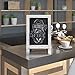 HBCY Creations Rustic Whitewash Tabletop Chalkboard Sign / Hanging Magnetic Wall Chalkboard / Small Countertop Easel / Kitchen Memo Board, 9.5