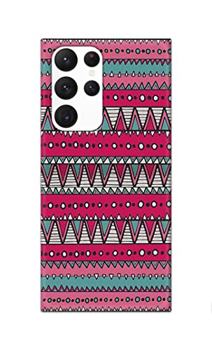 Image of Printed Hard Back Cover Case for Samsung Galaxy S22 Ultra 5G Back Cover (Geometric Vintage Pattern) -1803