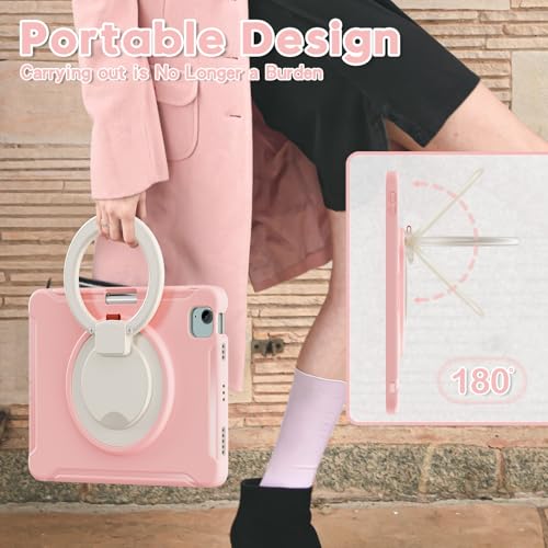 Coque pour iPad Pro 11 avec poignée rotative antichoc et protection hybride