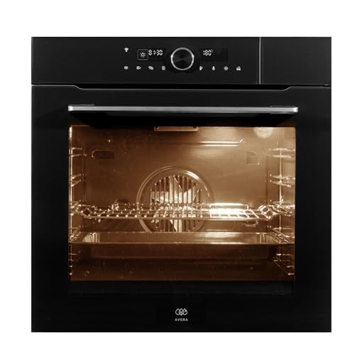 AVERA Horno eléctrico empotrable con vapor asistido 75 L, 220 V, 15 funciones integradas, Temperatura de hasta 250°, Temporizador con alarma, Panel digital, Control WIFI, Bloqueo infantil | HEL75V
