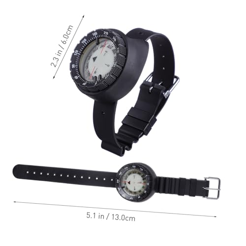 Brazalete luminoso con brújula impermeable portátil mini para navegación al aire libre, ideal para senderismo, buceo y camping miniatura 2