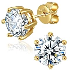 6 Prong Yellow Gold Plated